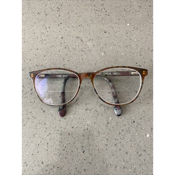 Link Occhiali 7175 C57 Shiny Brown Camo Flex Eyeglasses Frames ONLY 53-16-140-40 - Picture 1 of 7